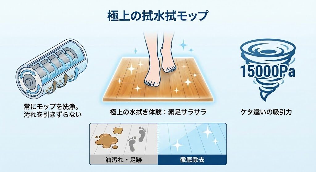 1-1. フローリングメインで「水拭きの綺麗さ」を最重視するなら『Omni C28』